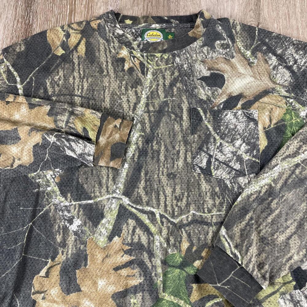 Cabela's Camo Lightweight Baselayer Long Sleeve Hunting T-Shirt Men's XL